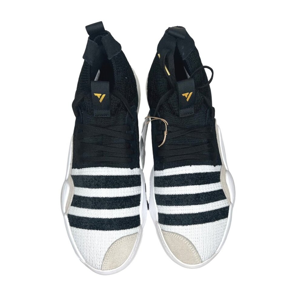 Adidas Young Boost Mens Basketball Shoes Black & White Knit Size 11.5 - Picture 6 of 15